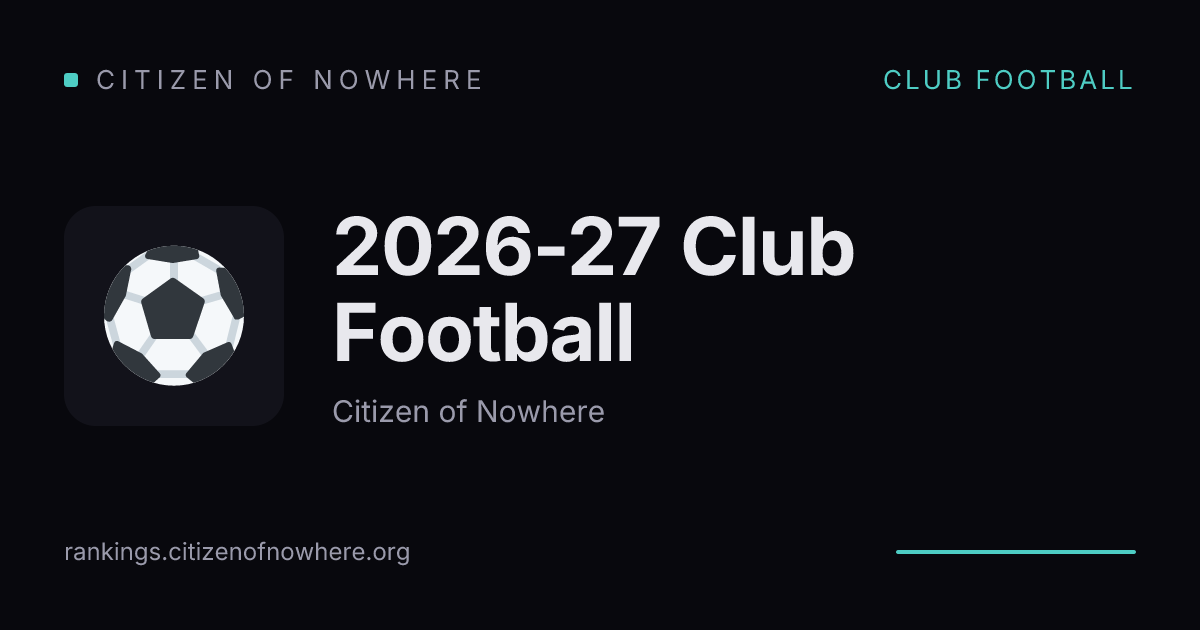 2026-27 Club Football | Citizen of Nowhere